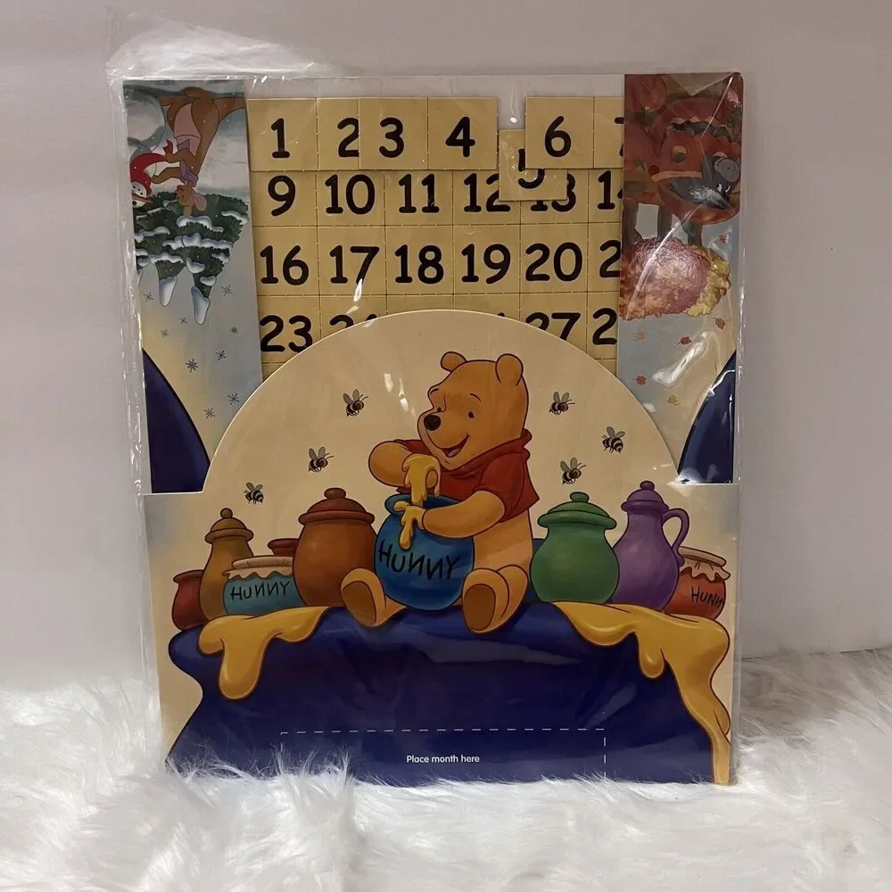 Disney Winnie the Pooh Perpetual Calendar Magnetic Cardboard Unopened NIP